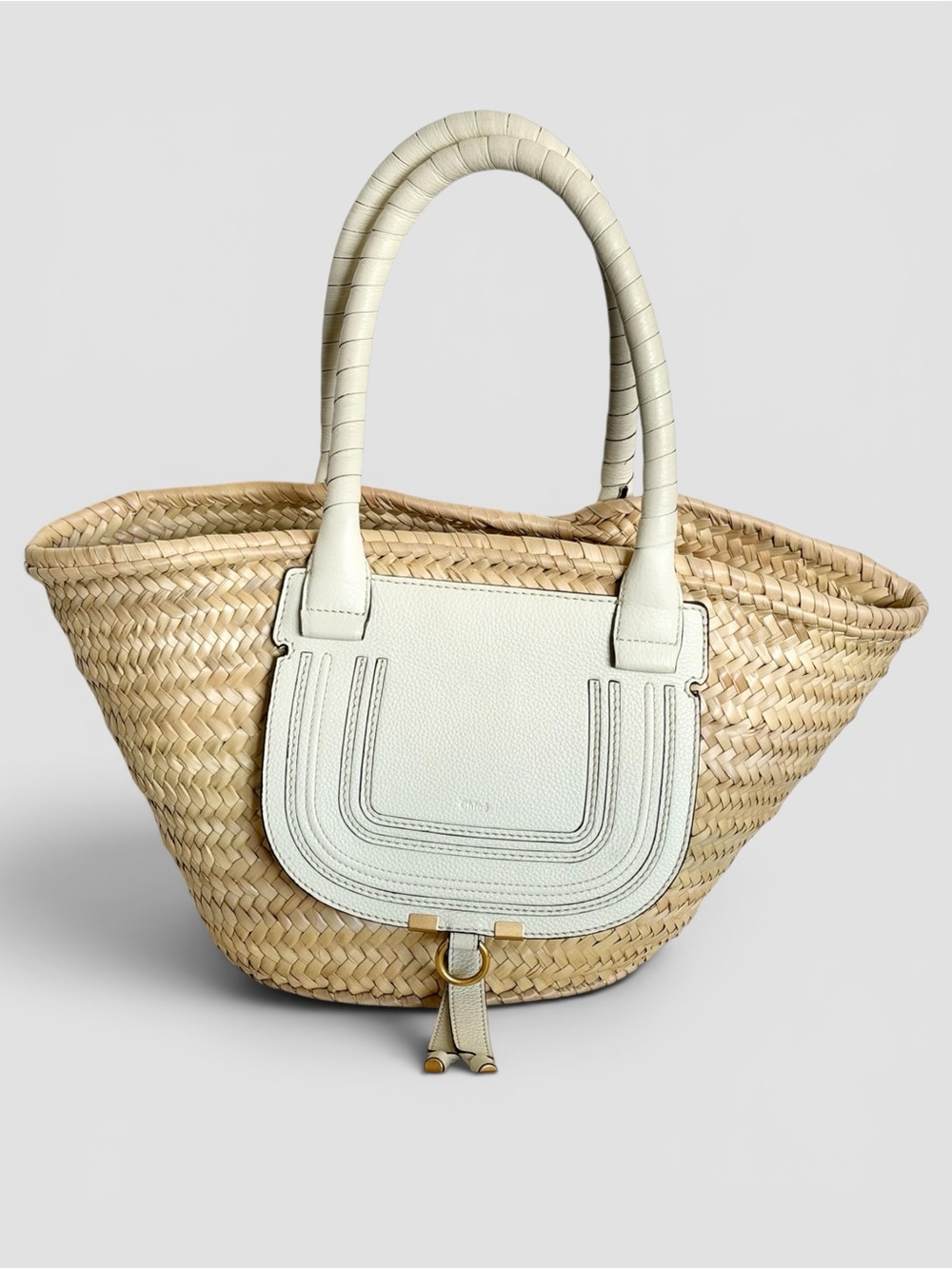 Chloe Marcie Medium Straw Bag